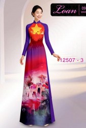 Vải áo dài cờ Việt Nam - chợ Bến Thành