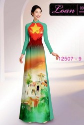Vải áo dài cờ Việt Nam - chợ Bến Thành