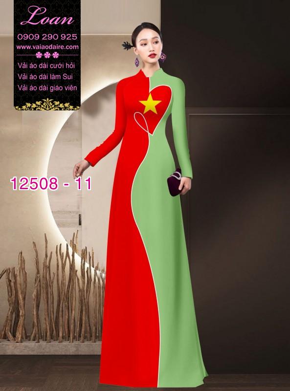 Vải áo dài cờ đỏ sao vàng