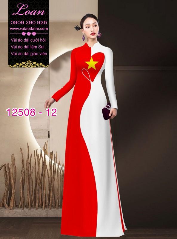 Vải áo dài cờ đỏ sao vàng