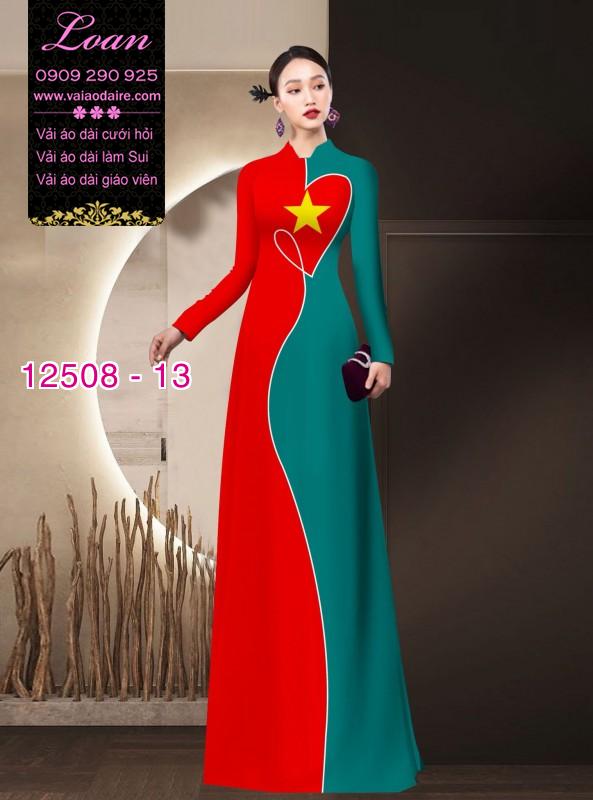Vải áo dài cờ đỏ sao vàng