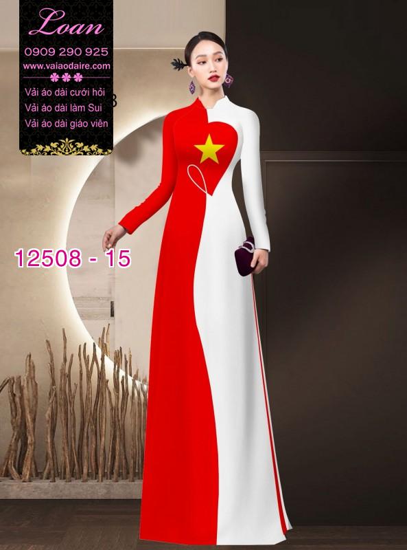 Vải áo dài cờ đỏ sao vàng