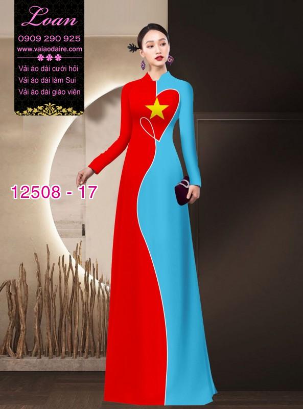 Vải áo dài cờ đỏ sao vàng