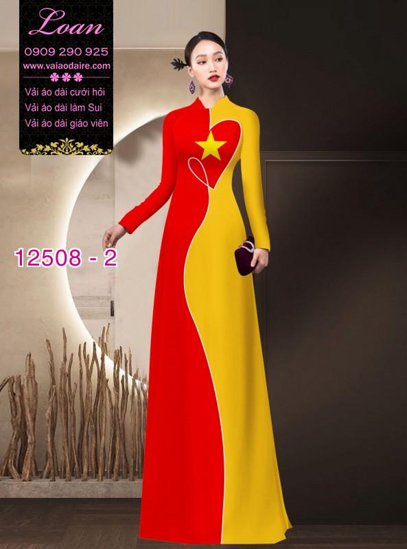 Vải áo dài cờ đỏ sao vàng