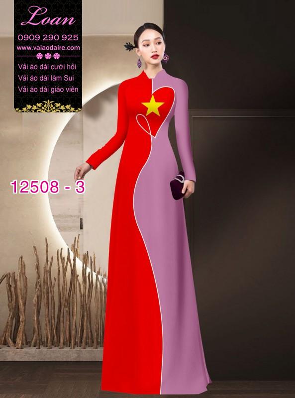 Vải áo dài cờ đỏ sao vàng