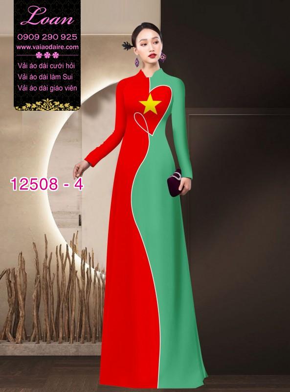 Vải áo dài cờ đỏ sao vàng