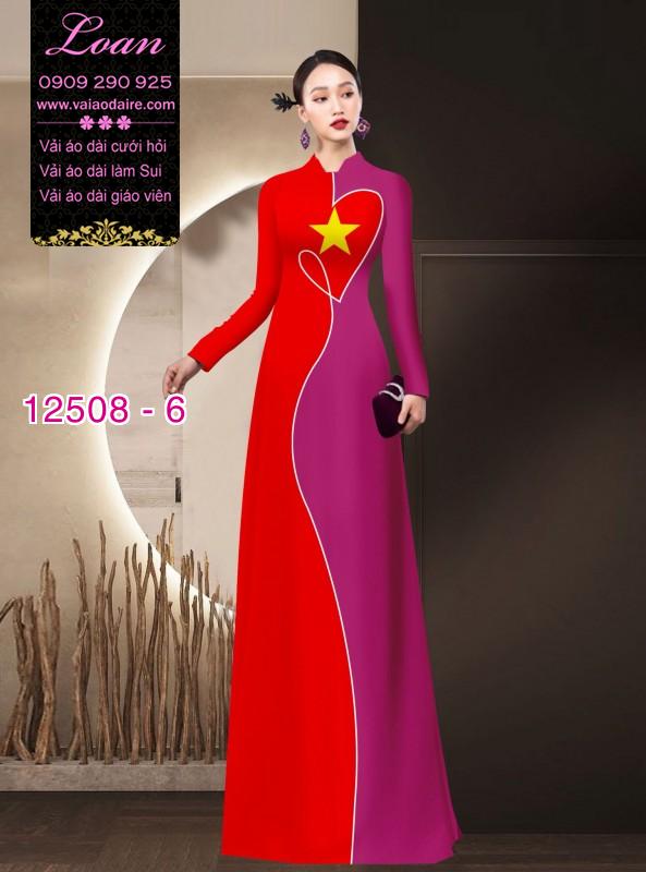 Vải áo dài cờ đỏ sao vàng