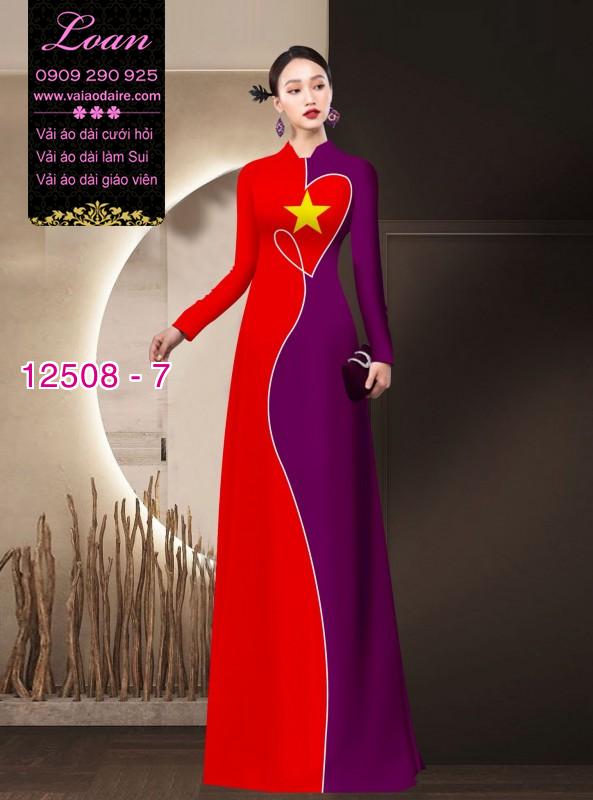 Vải áo dài cờ đỏ sao vàng
