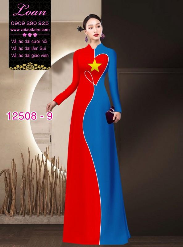 Vải áo dài cờ đỏ sao vàng
