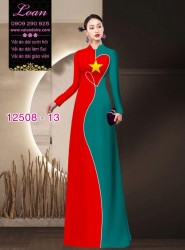 Vải áo dài cờ đỏ sao vàng