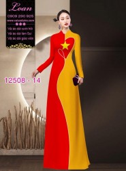 Vải áo dài cờ đỏ sao vàng