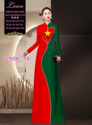 Vải áo dài cờ đỏ sao vàng