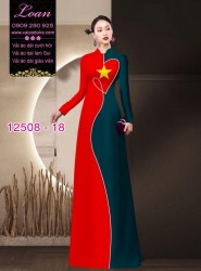 Vải áo dài cờ đỏ sao vàng