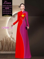 Vải áo dài cờ đỏ sao vàng