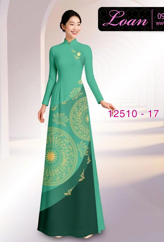 Vải áo dài họa tiết trống đồng Vải áo dài họa tiết trống đồng