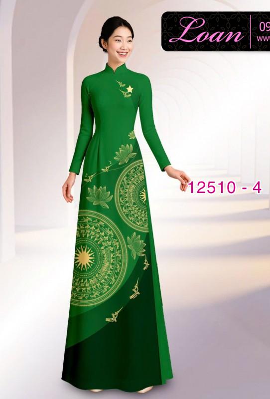 Vải áo dài họa tiết trống đồng Vải áo dài họa tiết trống đồng