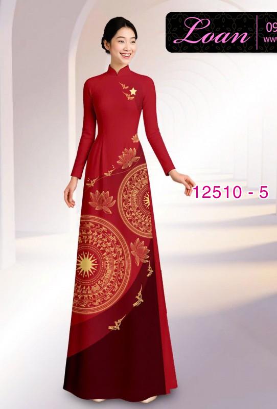 Vải áo dài họa tiết trống đồng Vải áo dài họa tiết trống đồng