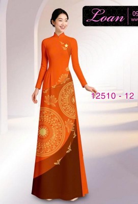 Vải áo dài họa tiết trống đồng-DT 12510