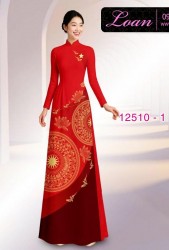 Vải áo dài họa tiết trống đồng