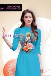 Vải áo dài in hình Đức Mẹ Maria