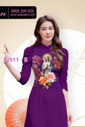 Vải áo dài in hình Đức Mẹ Maria