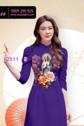 Vải áo dài in hình Đức Mẹ Maria
