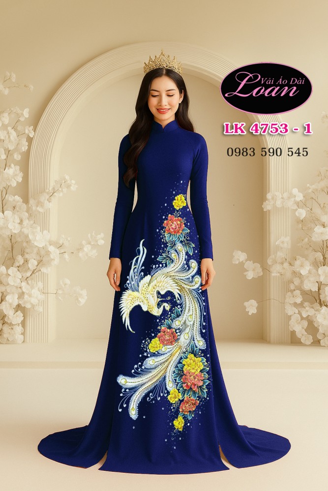 Vải áo dài chim phượng hoàng cao cấp