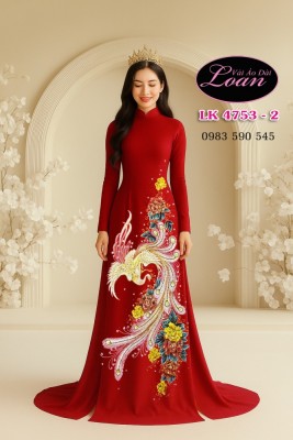 Vải áo dài chim phượng hoàng cao cấp-V3D 12512