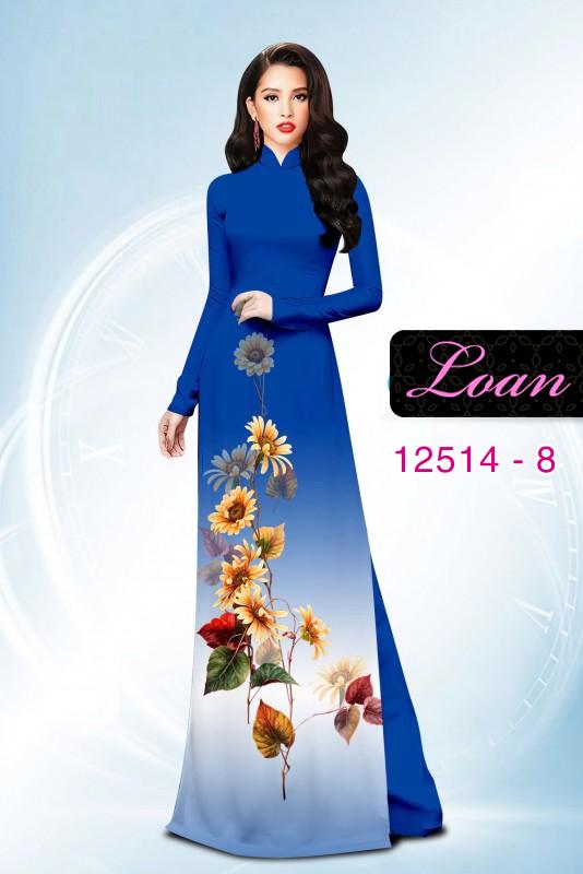 Vải áo dài hoa hướng dương Vải áo dài hoa hướng dương