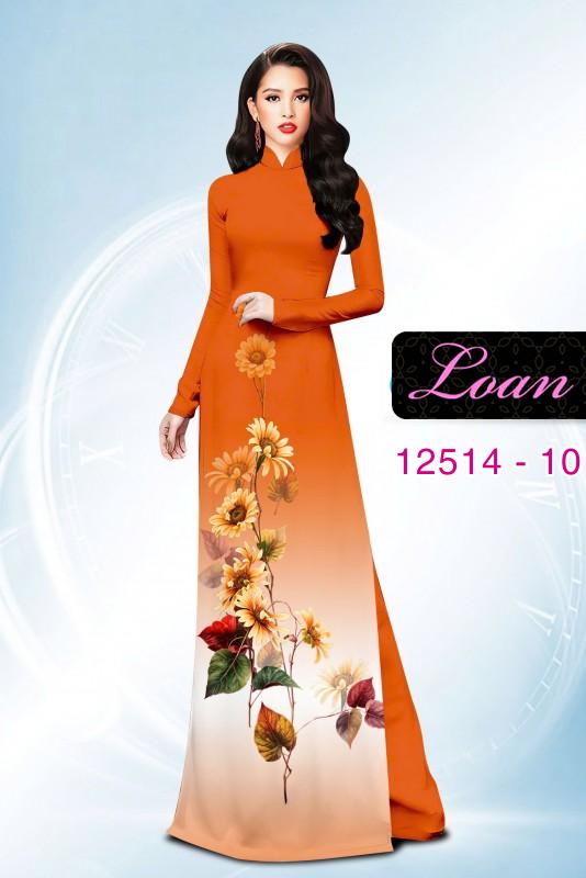 Vải áo dài hoa hướng dương Vải áo dài hoa hướng dương