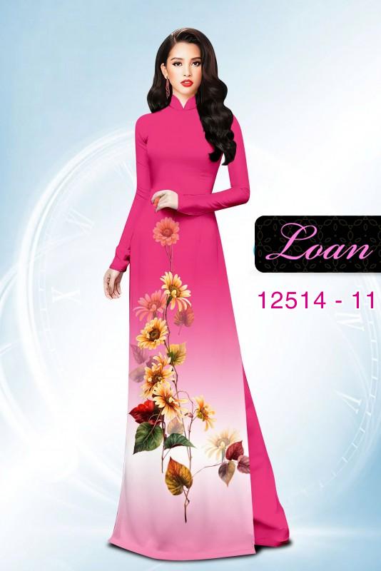 Vải áo dài hoa hướng dương Vải áo dài hoa hướng dương