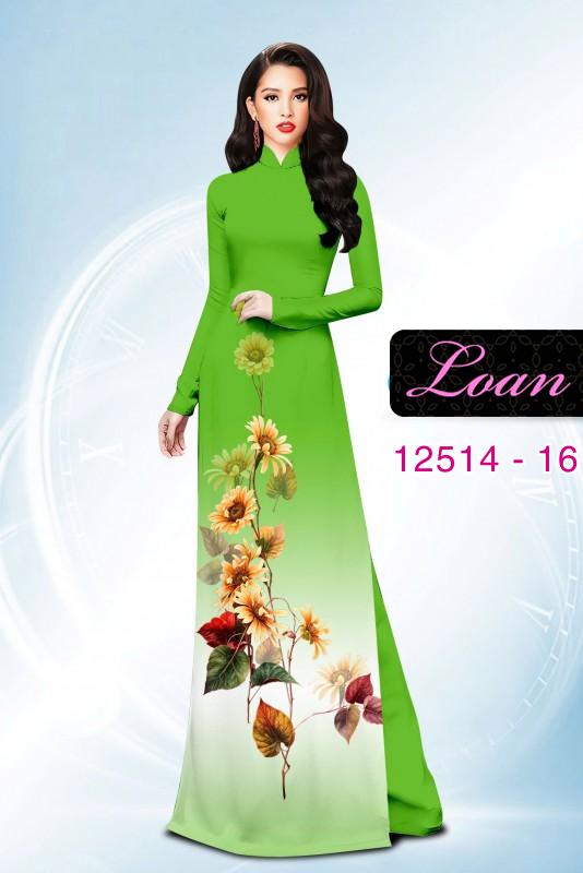 Vải áo dài hoa hướng dương Vải áo dài hoa hướng dương