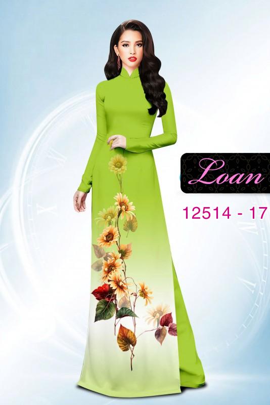 Vải áo dài hoa hướng dương Vải áo dài hoa hướng dương