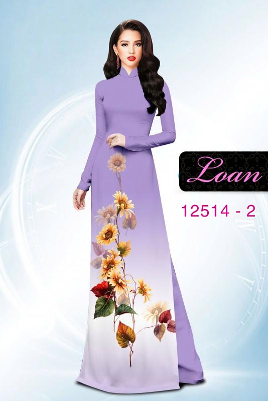 Vải áo dài hoa hướng dương Vải áo dài hoa hướng dương