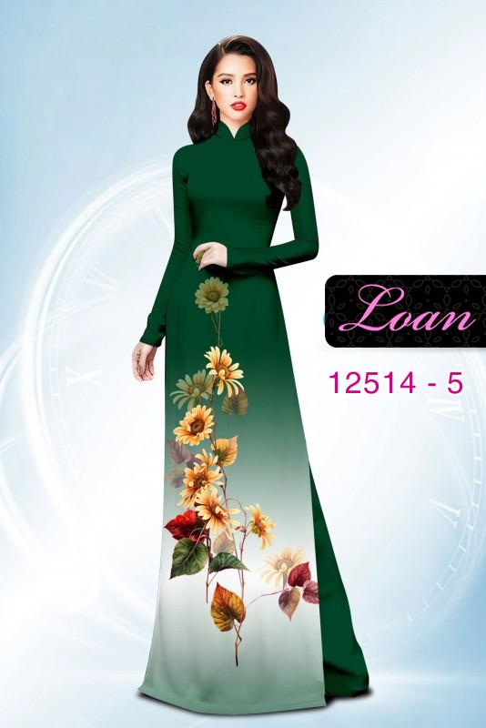 Vải áo dài hoa hướng dương Vải áo dài hoa hướng dương