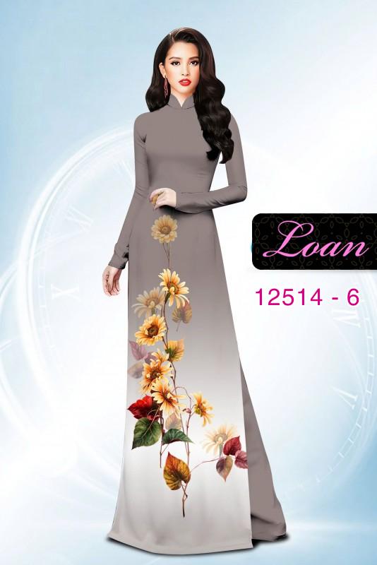 Vải áo dài hoa hướng dương Vải áo dài hoa hướng dương