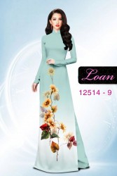 Vải áo dài hoa hướng dương