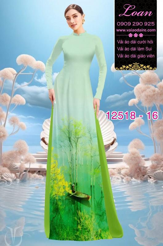 Vải áo dài phong cảnh chèo ghe Vải áo dài phong cảnh chèo ghe