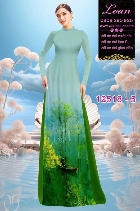 Vải áo dài phong cảnh chèo ghe Vải áo dài phong cảnh chèo ghe