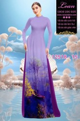 Vải áo dài phong cảnh chèo ghe