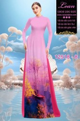 Vải áo dài phong cảnh chèo ghe