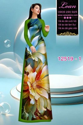 Vải áo dài hoa ảo-DT 12519