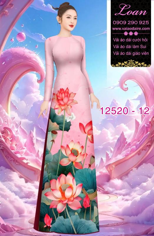 Vải áo dài hoa sen in 3D Vải áo dài hoa sen in 3D
