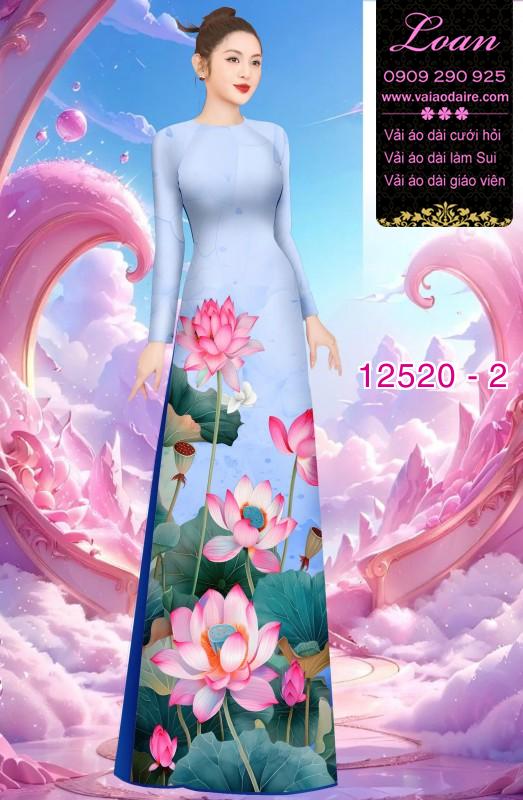 Vải áo dài hoa sen in 3D Vải áo dài hoa sen in 3D