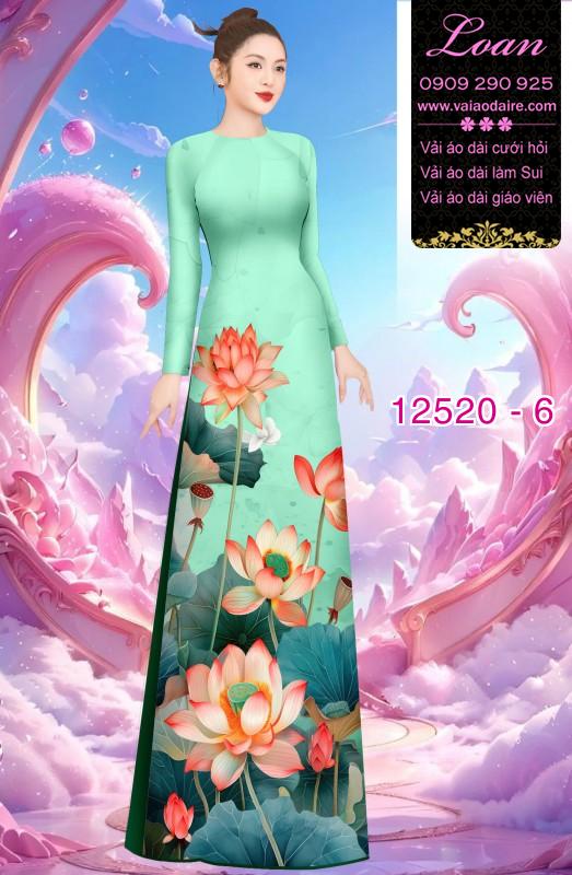 Vải áo dài hoa sen in 3D Vải áo dài hoa sen in 3D