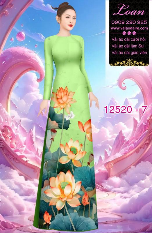 Vải áo dài hoa sen in 3D Vải áo dài hoa sen in 3D