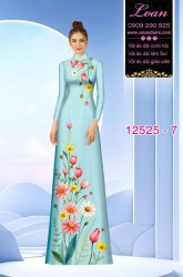 Vải áo dài hoa tulip