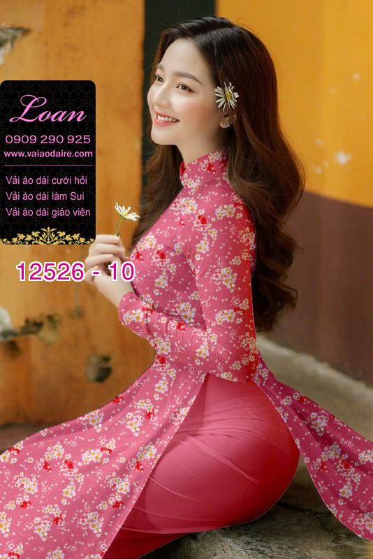Vải áo dài hoa nhí toàn thân Vải áo dài hoa nhí toàn thân