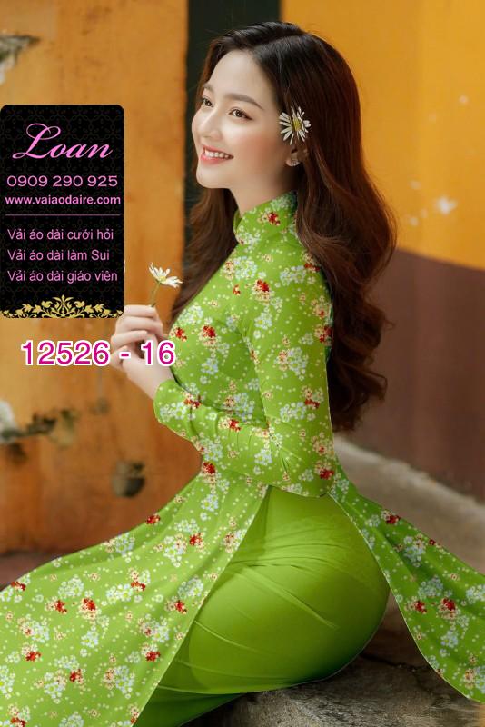 Vải áo dài hoa nhí toàn thân Vải áo dài hoa nhí toàn thân