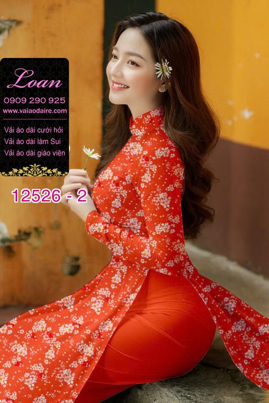 Vải áo dài hoa nhí toàn thân Vải áo dài hoa nhí toàn thân